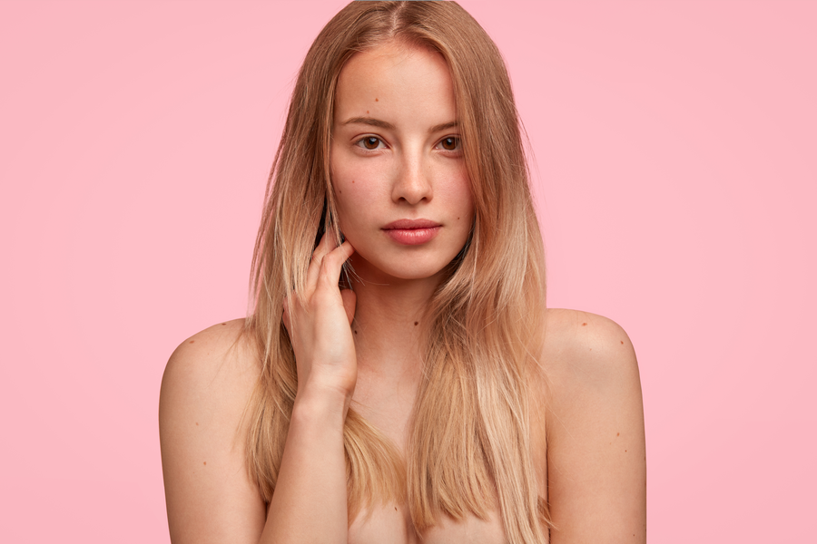 Beautiful ash blonde hair color showing cool-toned highlights and dimension